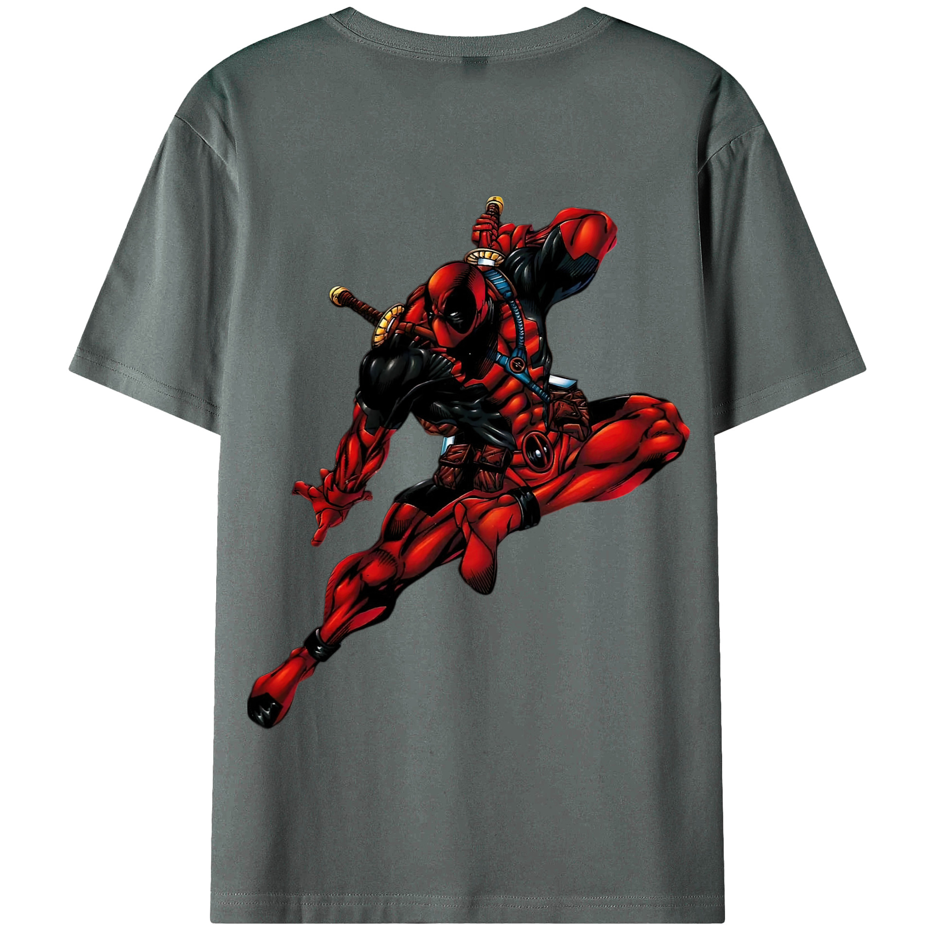 （画像用） Deadpool デッドプール 綿100％半袖Tシャツ（背面プリント）